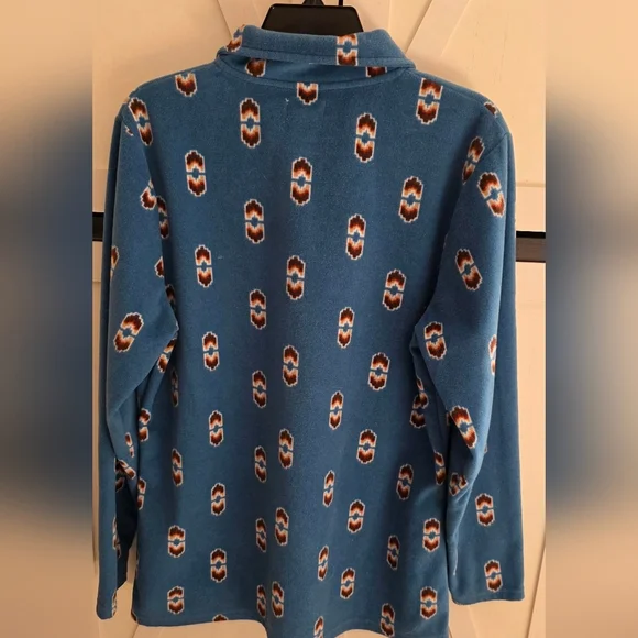 Wrangler Blue Patterned Women's Pullover - Picture 3 of 4